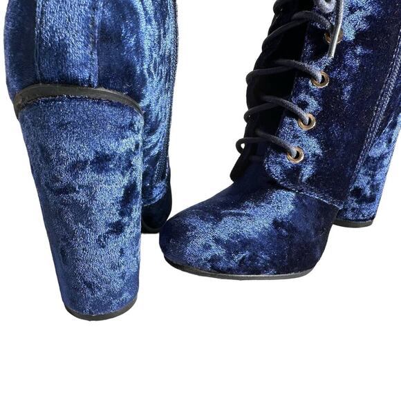 Catherine Malandrino Burnout Velvet Heel Bootie 6.5 Witchy Y2K Whimsigoth Vampy - Picture 10 of 13